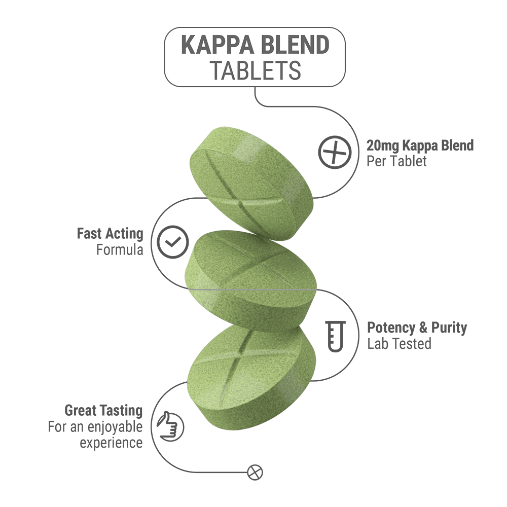 20mg Kappa Blend Tablets - Green Apple - 5