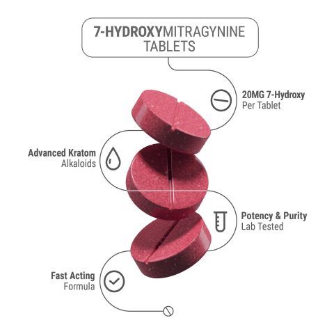 20mg 7-Hydroxy Tablets - Black Cherry - Thumbnail 3