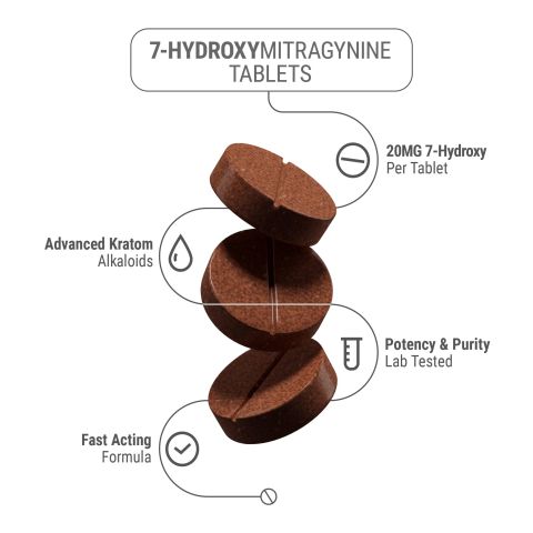 20mg 7-Hydroxy Tablets - Coconut - Thumbnail 3