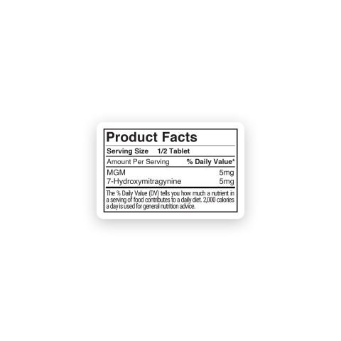 20mg 7OH & MGM-15 Tablets - Unflavored - Thumbnail 10