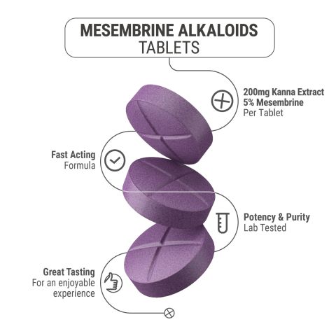 200mg Kanna Extract 5% Mesembrine Tablets - Grape - Thumbnail 5