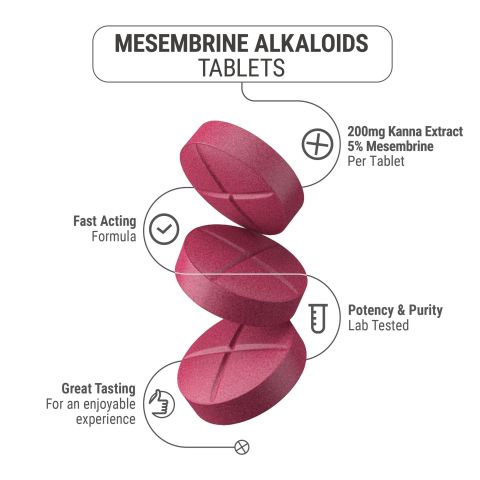 200mg Kanna Extract 5% Mesembrine Tablets - Strawberry - Thumbnail 5