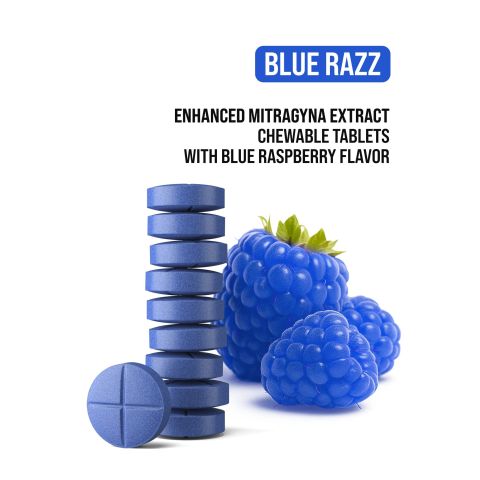 30mg Enhanced Mitragyna Extract Tablets - Blue Razz - Thumbnail 4