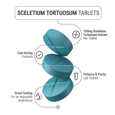 150mg Sceletium Tortuosum Extract Tablets - Unflavored - Thumbnail 5