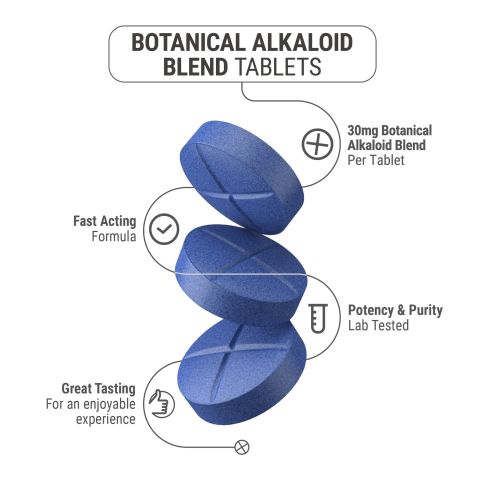 30mg Botanical Alkaloid Blend Tablets - Blue Razz - Thumbnail 5