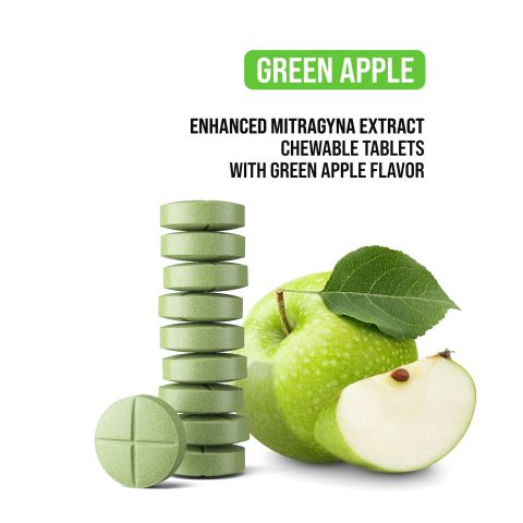 20mg Enhanced Mitragyna Extract Tablets - Green Apple - Thumbnail 4