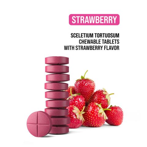 200mg Sceletium Tortuosum Extract Tablets - Strawberry - Thumbnail 4