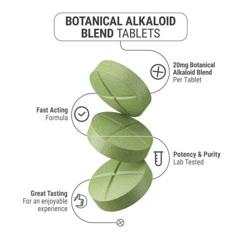 20mg Botanical Alkaloid Blend Tablets - Green Apple - Thumbnail 5