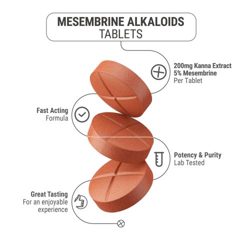 200mg Kanna Extract 5% Mesembrine Tablets - Peach - Thumbnail 5
