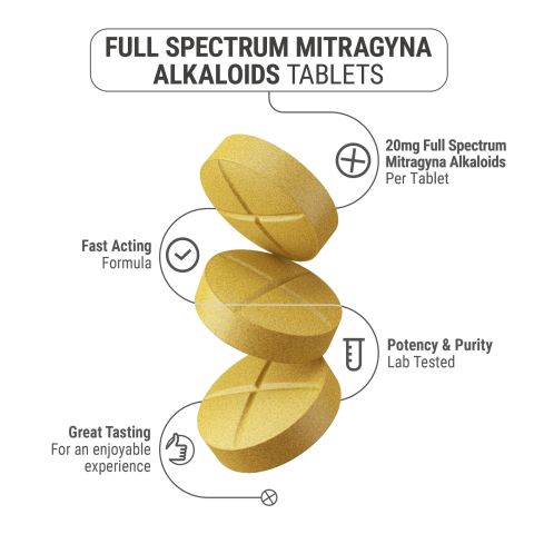 20mg Full Spectrum Mitragyna Alkaloids Tablets - Pineapple - Thumbnail 5