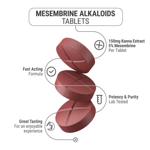 150mg Kanna Extract 5% Mesembrine Tablets - Mixed Berry - Thumbnail 5