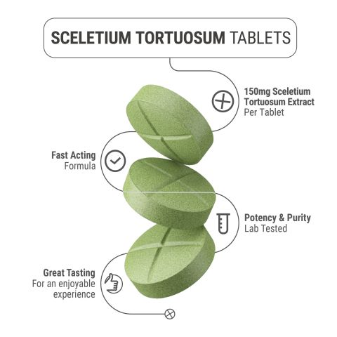 150mg Sceletium Tortuosum Extract Tablets - Green Apple - Thumbnail 5