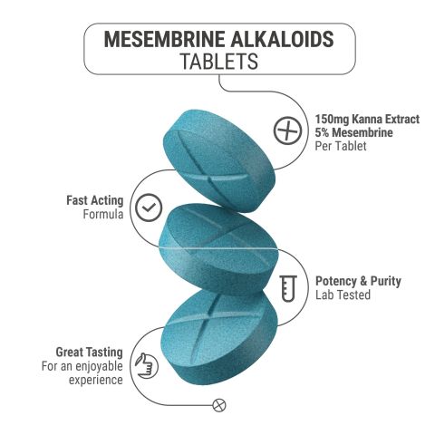 150mg Kanna Extract 5% Mesembrine Tablets - Unflavored - Thumbnail 5