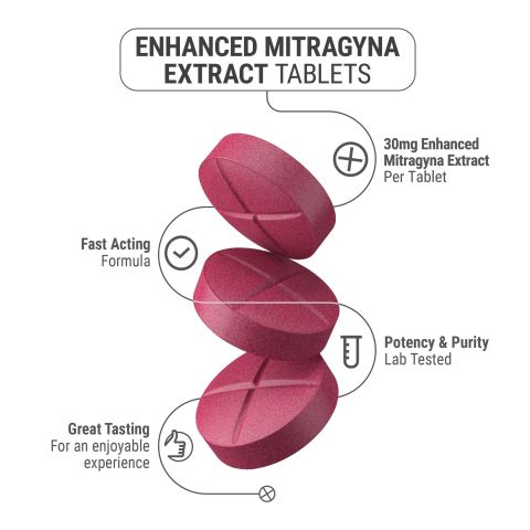 30mg Enhanced Mitragyna Extract Tablets - Strawberry - Thumbnail 5