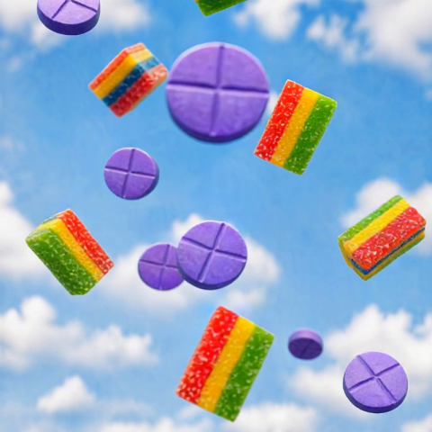 20mg 7-Hydroxy Tablets - Rainbow Candy - Video Thumbnail 1